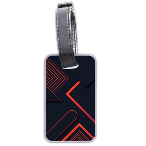 Gradient Geometric Shapes Dark Background Design Luggage Tag (two sides) from ArtsNow.com Front