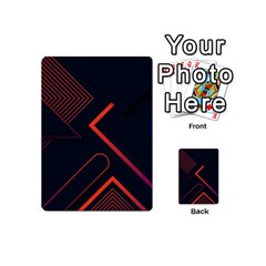 Gradient Geometric Shapes Dark Background Design Playing Cards 54 Designs (Mini) from ArtsNow.com Back