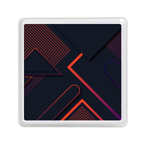 Gradient Geometric Shapes Dark Background Design Memory Card Reader (Square) from ArtsNow.com Front