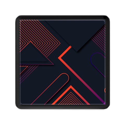 Gradient Geometric Shapes Dark Background Design Memory Card Reader (Square) from ArtsNow.com Front