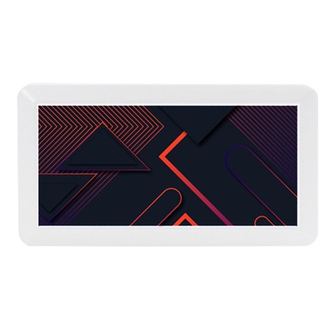 Gradient Geometric Shapes Dark Background Design Memory Card Reader (Mini) from ArtsNow.com Front