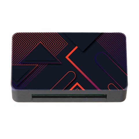 Gradient Geometric Shapes Dark Background Design Memory Card Reader with CF from ArtsNow.com Front