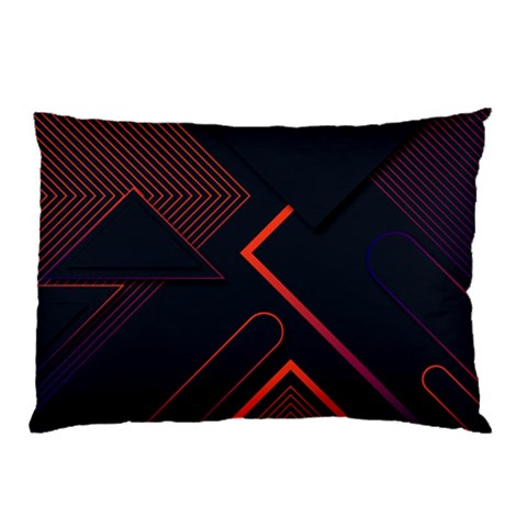 Gradient Geometric Shapes Dark Background Design Pillow Case (Two Sides) from ArtsNow.com Front