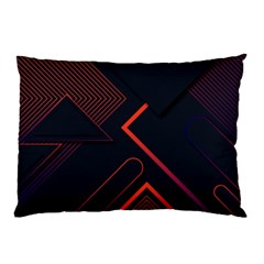Gradient Geometric Shapes Dark Background Design Pillow Case (Two Sides) from ArtsNow.com Back