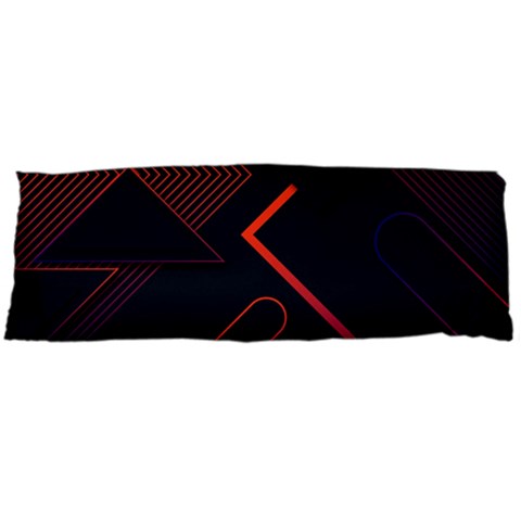 Gradient Geometric Shapes Dark Background Design Body Pillow Case (Dakimakura) from ArtsNow.com Body Pillow Case