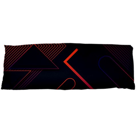 Gradient Geometric Shapes Dark Background Design Body Pillow Case Dakimakura (Two Sides) from ArtsNow.com Front