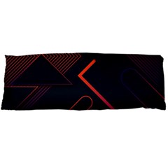 Gradient Geometric Shapes Dark Background Design Body Pillow Case Dakimakura (Two Sides) from ArtsNow.com Back