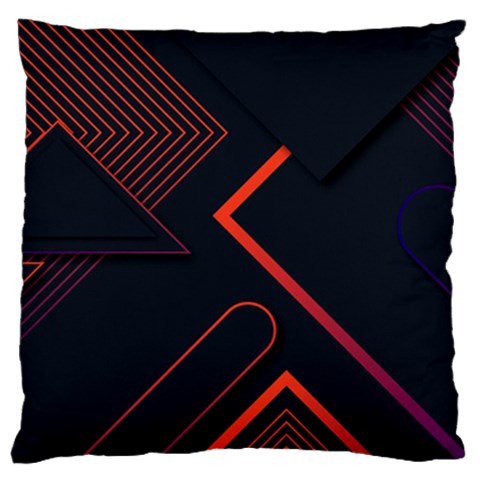 Gradient Geometric Shapes Dark Background Design Large Cushion Case (One Side) from ArtsNow.com Front