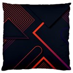 Gradient Geometric Shapes Dark Background Design Large Cushion Case (One Side)