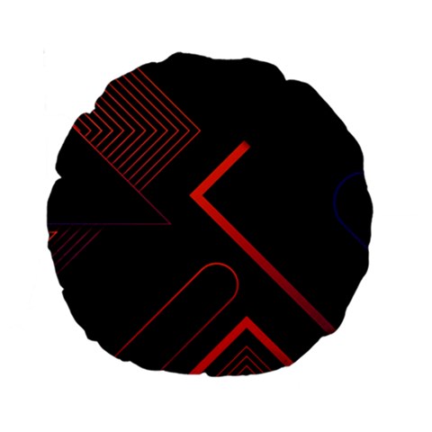 Gradient Geometric Shapes Dark Background Design Standard 15  Premium Round Cushions from ArtsNow.com Front