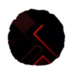 Gradient Geometric Shapes Dark Background Design Standard 15  Premium Round Cushions