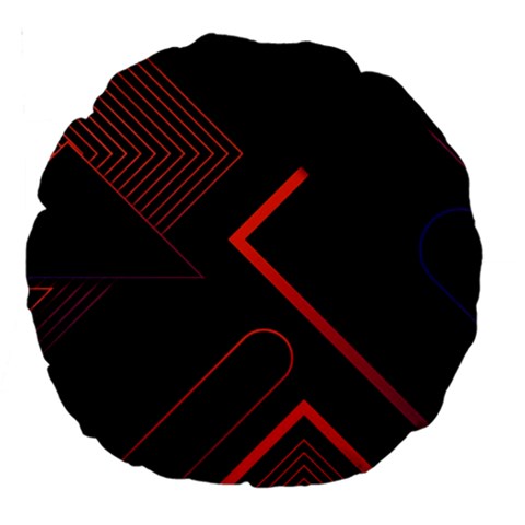 Gradient Geometric Shapes Dark Background Design Large 18  Premium Round Cushions from ArtsNow.com Front