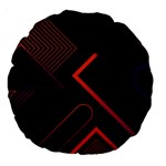 Gradient Geometric Shapes Dark Background Design Large 18  Premium Round Cushions