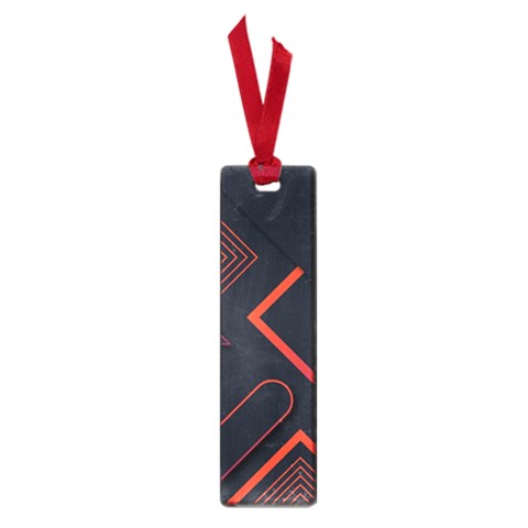 Gradient Geometric Shapes Dark Background Design Small Book Marks from ArtsNow.com Front