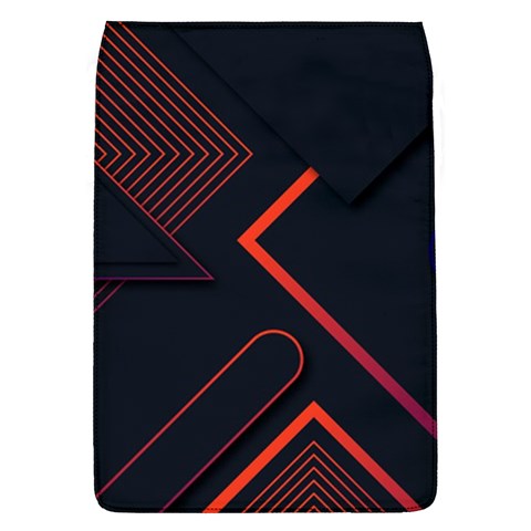 Gradient Geometric Shapes Dark Background Design Removable Flap Cover (L) from ArtsNow.com Front