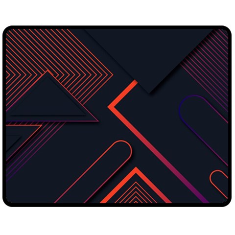 Gradient Geometric Shapes Dark Background Design Two Sides Fleece Blanket (Medium) from ArtsNow.com 58.8 x47.4  Blanket Back