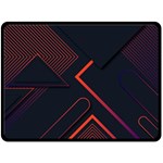 Gradient Geometric Shapes Dark Background Design Two Sides Fleece Blanket (Large)
