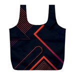 Gradient Geometric Shapes Dark Background Design Full Print Recycle Bag (L)