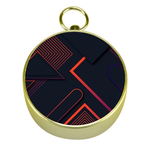 Gradient Geometric Shapes Dark Background Design Gold Compasses from ArtsNow.com Front