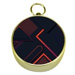 Gradient Geometric Shapes Dark Background Design Gold Compasses