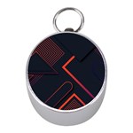 Gradient Geometric Shapes Dark Background Design Mini Silver Compasses