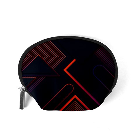 Gradient Geometric Shapes Dark Background Design Accessory Pouch (Small) from ArtsNow.com Back