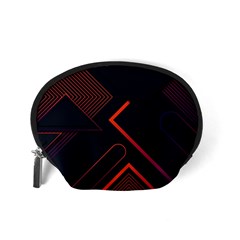Gradient Geometric Shapes Dark Background Design Accessory Pouch (Small) from ArtsNow.com Back