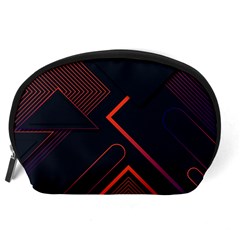 Gradient Geometric Shapes Dark Background Design Accessory Pouch (Large) from ArtsNow.com Back