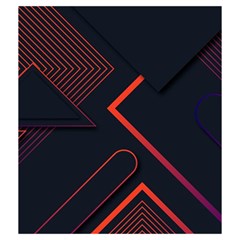 Gradient Geometric Shapes Dark Background Design Drawstring Pouch (Medium) from ArtsNow.com Front