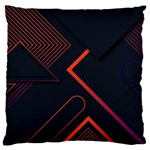 Gradient Geometric Shapes Dark Background Design Standard Premium Plush Fleece Cushion Case (One Side)