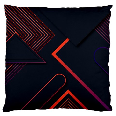 Gradient Geometric Shapes Dark Background Design Standard Premium Plush Fleece Cushion Case (Two Sides) from ArtsNow.com Front