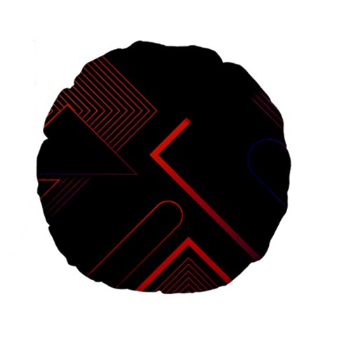 Gradient Geometric Shapes Dark Background Design Standard 15  Premium Flano Round Cushions from ArtsNow.com Front