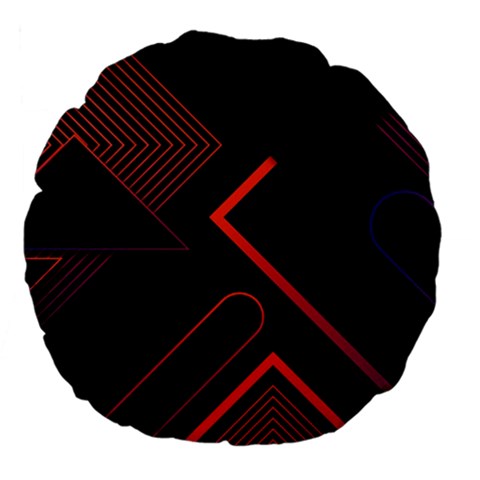 Gradient Geometric Shapes Dark Background Design Large 18  Premium Flano Round Cushions from ArtsNow.com Front