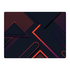 Gradient Geometric Shapes Dark Background Design Two Sides Premium Plush Fleece Blanket (Mini) from ArtsNow.com 35 x27  Blanket Front