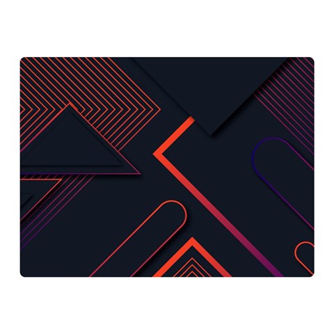 Gradient Geometric Shapes Dark Background Design Two Sides Premium Plush Fleece Blanket (Mini) from ArtsNow.com 35 x27  Blanket Back