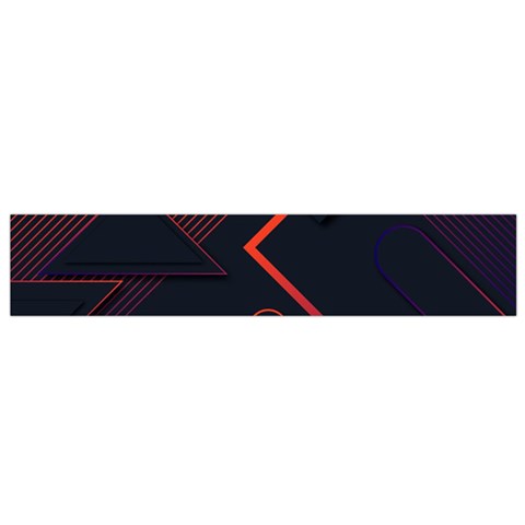 Gradient Geometric Shapes Dark Background Design Small Premium Plush Fleece Scarf from ArtsNow.com Back