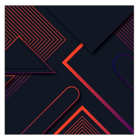 Gradient Geometric Shapes Dark Background Design Square Satin Scarf (36  x 36 ) from ArtsNow.com Front
