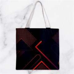 Gradient Geometric Shapes Dark Background Design Zipper Grocery Tote Bag from ArtsNow.com Front