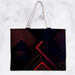 Gradient Geometric Shapes Dark Background Design Zipper Mini Tote Bag from ArtsNow.com Back