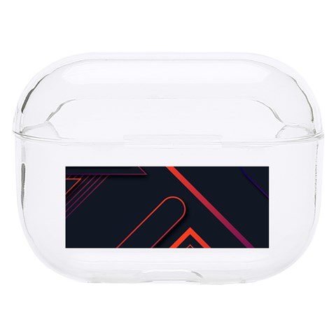 Gradient Geometric Shapes Dark Background Design Hard PC AirPods Pro Case from ArtsNow.com Front
