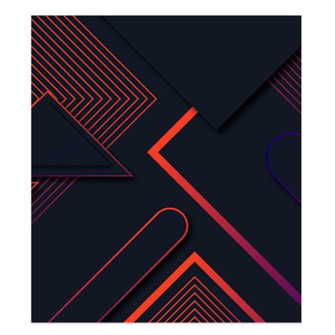 Gradient Geometric Shapes Dark Background Design Duvet Cover (King Size) from ArtsNow.com Duvet Quilt