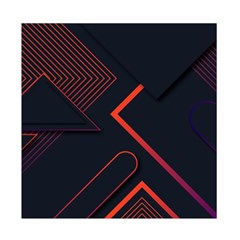 Gradient Geometric Shapes Dark Background Design Duvet Cover Double Side (Full/ Double Size) from ArtsNow.com Back