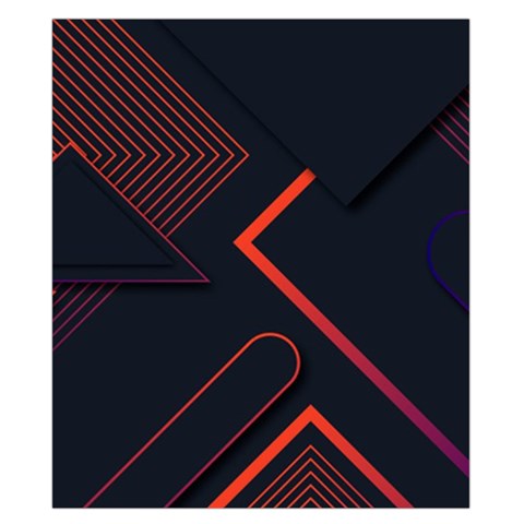 Gradient Geometric Shapes Dark Background Design Duvet Cover Double Side (California King Size) from ArtsNow.com Front