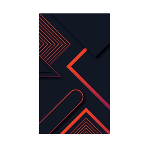 Gradient Geometric Shapes Dark Background Design Duvet Cover Double Side (Single Size) from ArtsNow.com Front