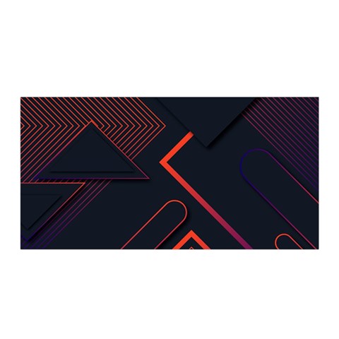 Gradient Geometric Shapes Dark Background Design Satin Wrap 35  x 70  from ArtsNow.com Front