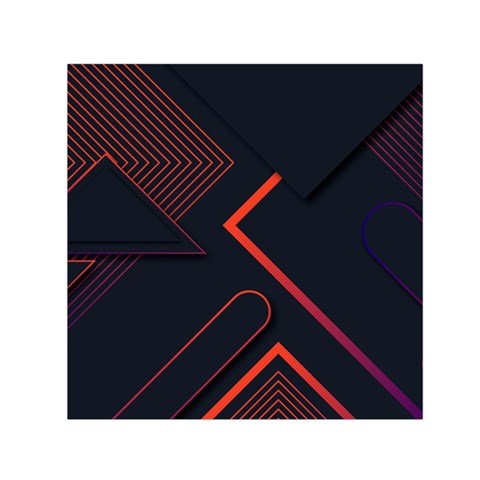 Gradient Geometric Shapes Dark Background Design Square Satin Scarf (30  x 30 ) from ArtsNow.com Front