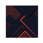 Gradient Geometric Shapes Dark Background Design Square Satin Scarf (30  x 30 )