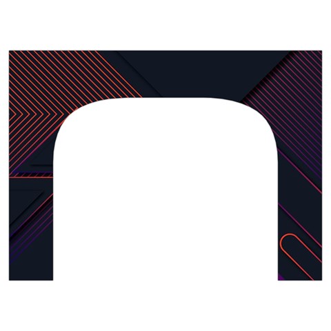 Gradient Geometric Shapes Dark Background Design Toiletries Pouch from ArtsNow.com Front