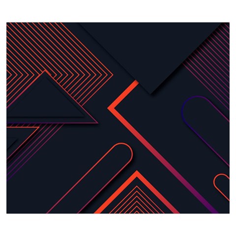 Gradient Geometric Shapes Dark Background Design Zipper Large Tote Bag from ArtsNow.com Front