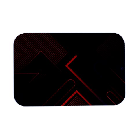 Gradient Geometric Shapes Dark Background Design Open Lid Metal Box (Silver)   from ArtsNow.com Front